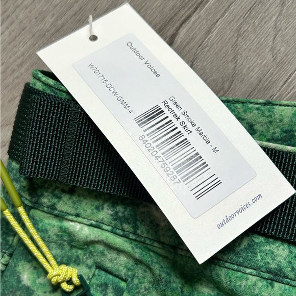 NWT Outdoor Voices Green Smoke Marble Rectrek Skirt Sz medium Mini Skirt Women’s - Picture 5 of 11